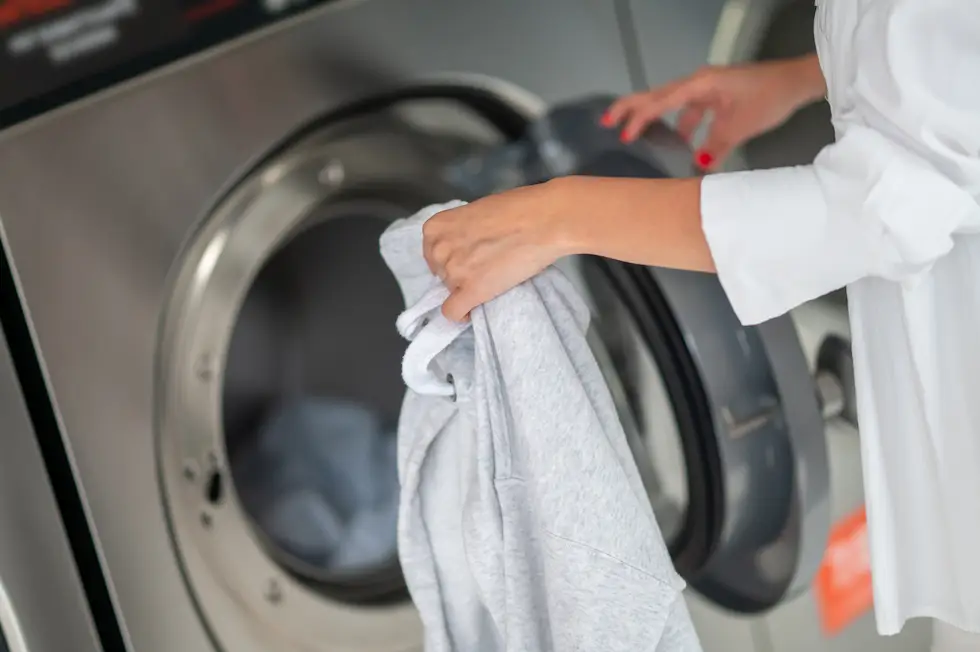 woman doing laundry
